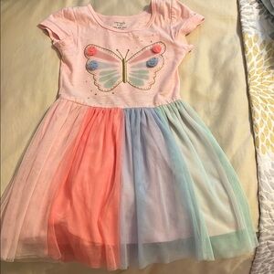 Carter's Pink Flutter Sleeve Sundress